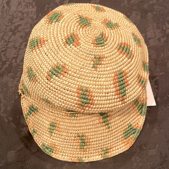 New With Tags Sensi-Studio Exclusive Leopard Print Straw Cap (Never Worn) - Picture 4 of 8